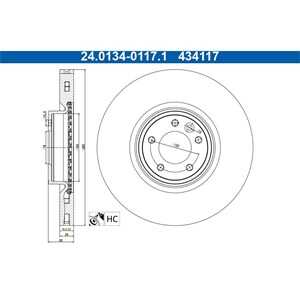 Bromsskiva, Framaxel, land rover, LR098968, LR161894