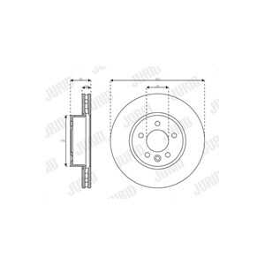 Bromsskiva, Framaxel, vw crafter flak/chassi, crafter skåp, grand california camper, 2N0615301B