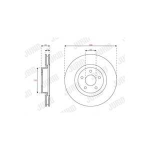 Bromsskiva, Framaxel, ford focus turnier iv, kuga iii, 2305506, JX611125BEB