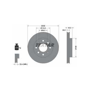 Bromsskiva, Framaxel, hyundai,kia,mitsubishi,proton,volvo, 30872319, 30872926, 308729268, 51712M2000, 51712M2010, 51712M2010DS,