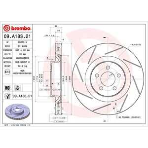 Bromsskiva, Framaxel, chrysler 300c, 300c touring, 05290537AD, 5290537AC, 5290537AD