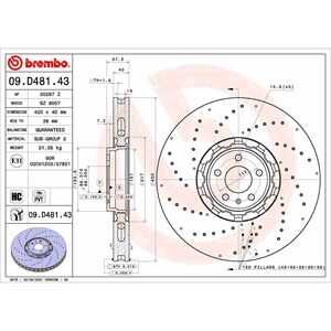 Bromsskiva, Framaxel, audi a6 c8 avant, a7 sportback, 4K0615301Q, 4K0615301R, 4K0615301S