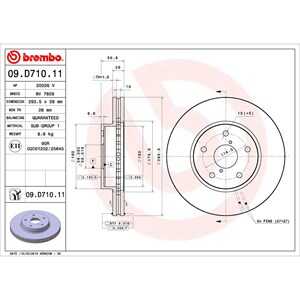 Bromsskiva, Framaxel, subaru legacy vi, levorg, 26300AL000