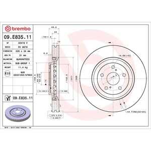 Bromsskiva, Framaxel, lexus rx, 4351248120