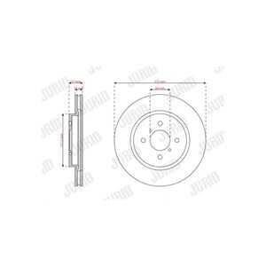 Bromsskiva, Framaxel, suzuki swift iv, 5531171L50, 5531171L51