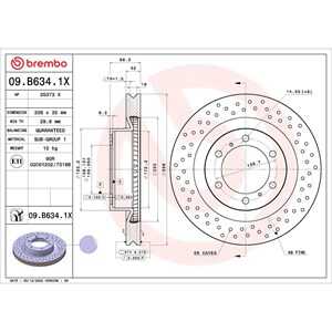 Bromsskiva, Framaxel, lexus gx, toyota 4 runner v, land cruiser prado, land cruiser van, 4351260190, 4351260191