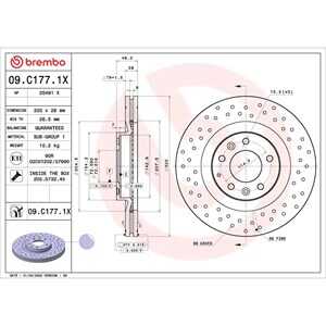 Bromsskiva, Framaxel, ford usa edge, mazda cx-7, cx-9, EH143325X, EH143325XA, EH143325XB, L2323325XA, L2323325XB, TD133325X