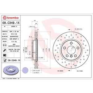 Bromsskiva, Framaxel, bmw,mini, 34116864439, 34116866297, 34118835362