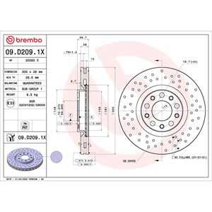 Bromsskiva, Framaxel, alfa romeo tonale, fiat 500x, jeep compass, renegade suv, renegade van, 51937304, 51963548, 52056675, 533