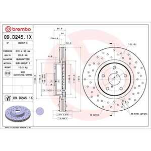 Bromsskiva, Framaxel, subaru legacy vi, levorg, outback, wrx sedan, 26300AL010, 26300AL04A