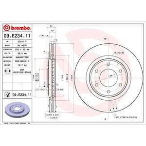 Bromsskiva, Framaxel, infiniti qx56, qx80, nissan armada, patrol vi, titan, 402061LA2A, 402061LA2B, 402069FF0B, 402069FF0C, 402