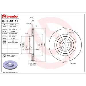 Bromsskiva, Framaxel, toyota yaris, 43512K0040