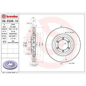 Bromsskiva, Framaxel, isuzu d-max ii, 8979488071, 97948807