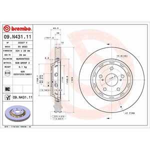 Bromsskiva, Framaxel, toyota venza, 435120T010