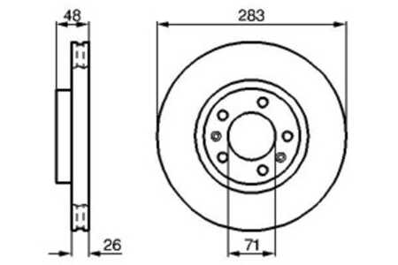 Bromsskiva, Framaxel, citroën,opel,peugeot, 4246 F4, 4246 F6, 4246 L0, 95 661 813, 96 099 616, 96 752 233 80, 9675223380