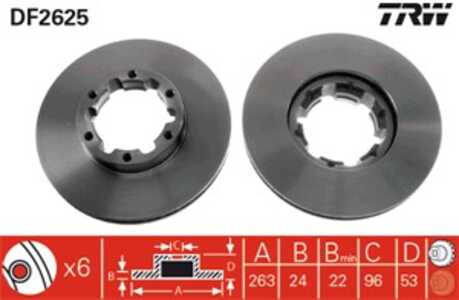 Bromsskiva, Framaxel, nissan trade flak/chassi, 06100-3680-, 06100-368X1, 40206-F3901, 40206-F3903, 61003680