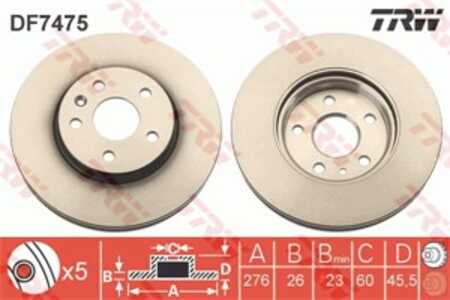 Bromsskiva, Framaxel, chevrolet,opel,vauxhall, 13502044, 13502045, 13502824, 5 69 069, 5 69 073, 95527030