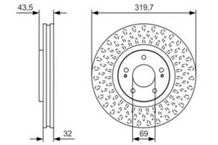 Bromsskiva, Framaxel, mitsubishi lancer vi, lancer vii, 4615A031, MR370723, MR493993