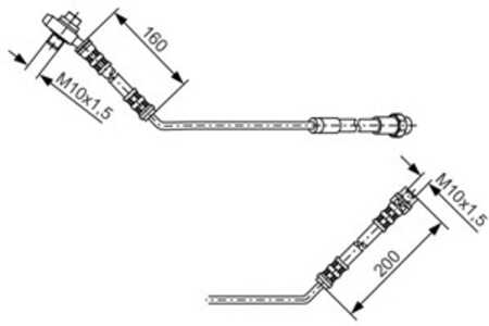 Bromsslang, Bak, Bakaxel vänster, Vänster, bmw x5 [e53], 34 30 1 165 765