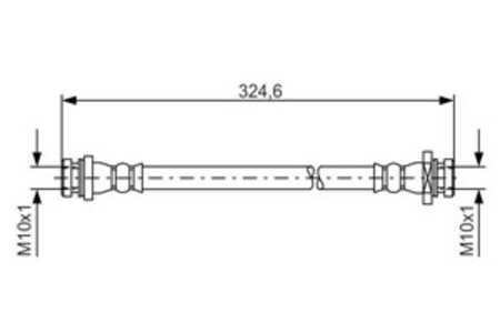 Bromsslang, Bak, Bakaxel vänster, Vänster, opel agila, suzuki splash, swift iii, vauxhall agila mk ii, 51580-62J00, 93195320