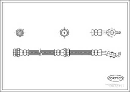 Bromsslang, Bak, Bakaxel, mazda, BK1T43980, GA5R43980