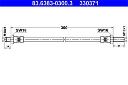 Bromsslang, Bak, volvo 164, 240, 240 kombi, 260, 260 coupé, 260 kombi, 1205977, 1229100, 30714429