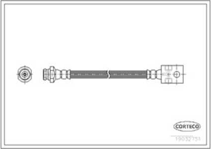 Bromsslang, Bakaxel, Fordonssida, nissan patrol gr iv, 4621002J00