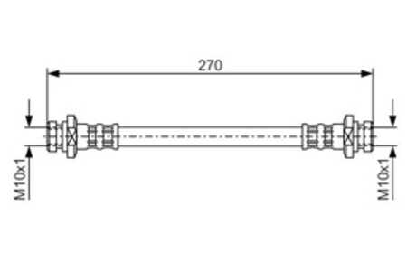 Bromsslang, Bakaxel, Framaxel, Inre, hyundai,mitsubishi, MB058592, MB238160, MB238169, MB857556, MR129776, MR129777