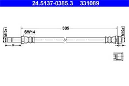 Bromsslang, Bakaxel, Framaxel, mercedes-benz,vw, 2E0 611 707 A, 2E0 611 807 B, 906 428 05 35, 906 428 12 35, 906 428 29 01, 907