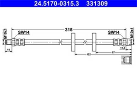 Bromsslang, Bakaxel, Framaxel, audi,seat,vw, 110 634, 171 611 701 G, 171 611 701 H, 171 611 701 L, 175 611 701 A, 191 611 701, 