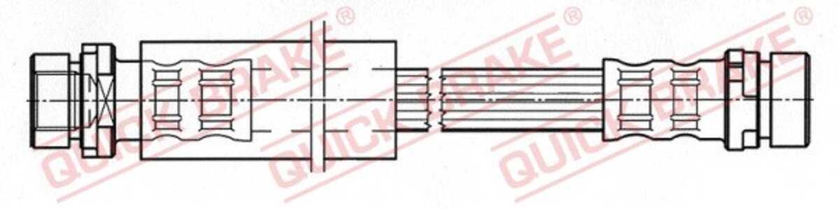 Bromsslang, Bakaxel höger, Bakaxel vänster, ford fiesta v, fiesta van v, mazda 2, 1151027, 1217819, 1426701, 2S612282AD, 2S6122