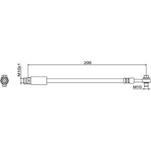 Bromsslang, Bakaxel höger, Bakaxel vänster, audi q7, q7 van, q8, bentley bentayga, vw touareg, 4M0 611 775 B, 4M0611775B