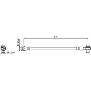 Bromsslang, Bakaxel höger, Bakaxel vänster, seat,skoda,vw, 5Q0 611 775 H, 5Q0 611 775 M, 5Q0611775H, 5Q0611775M, 5QM 611 775 D,