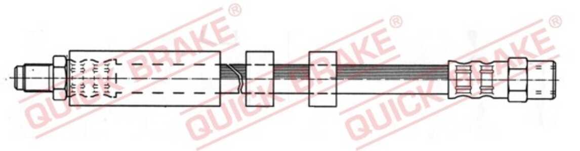 Bromsslang, Bakaxel höger, Bakaxel vänster, audi a6 c4, a6 c4 avant, 4A0611775