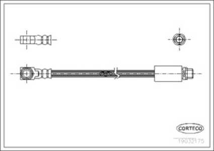 Bromsslang, Bakaxel höger, ford mondeo turnier ii, 1051091, 1071940, 97BG2C338AA, 97BG2C338AB