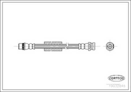 Bromsslang, Bakaxel höger, nissan,opel,renault,vauxhall, 4415699, 4628600QAA, 7701057740, 93182623