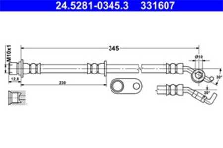 Bromsslang, Bakaxel höger, toyota auris, auris kombi, avensis kombi, avensis sedan, 90947-W2039