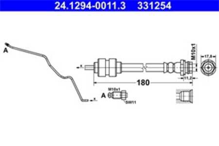 Bromsslang, Bakaxel höger, ford mondeo iv, mondeo sedan iv, mondeo turnier iv, mondeo van iv, 1460250, 1520321, 1671147, 6G91-2