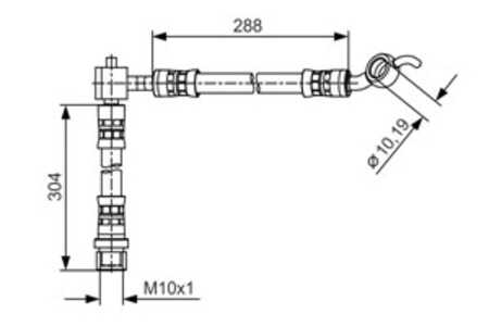 Bromsslang, Bakaxel höger, toyota yaris, 90947 02C81