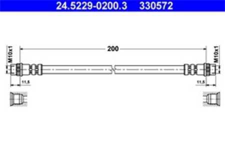 Bromsslang, Bakaxel, Inre, Bakaxel höger, Mitt, nissan,opel,peugeot,renault,vauxhall, 44 09 165, 46213-00QAA, 4806 94, 82 00 00