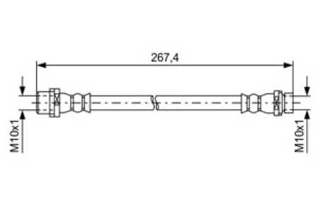 Bromsslang, Bakaxel, Inre, Höger, bmw x5 [e70, f15, f85], x6 [e71, e72, f16, f86], 34 30 6 887 452, 34 32 6 776 868, 34 32 6 78