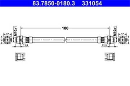 Bromsslang, Bakaxel, Inre, bmw, 34 30 6 762 838, 34 30 6 789 433, 34 30 6 798 523