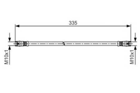 Bromsslang, Bakaxel, Inre, vw amarok, amarok flak/chassi, 2H0 611 775 B, 2H0 611 775