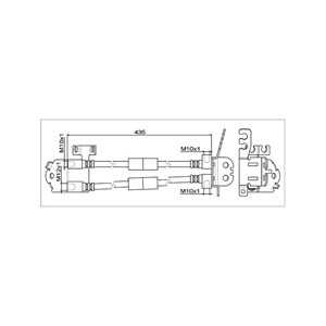 Bromsslang, Bakaxel, Mitt, ford tourneo custom v362 buss, transit custom v362 buss, transit custom v362 skåp, 1845912, 2100811,