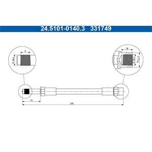 Bromsslang, Bakaxel, På bromsok, ford galaxy i, galaxy mk van i, seat alhambra, alhambra van, vw sharan, sharan van, 1044504, 7