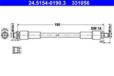 Bromsslang, Bakaxel, På bromsok, audi a8 d3, 4E0 611 775 A, 4E0 611 775 G, 4E0 611 775