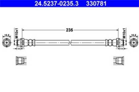 Bromsslang, Bakaxel, På bromsok, mercedes-benz,vw, 2D0 611 775 A, 904 428 04 35, A 904 428 04 35