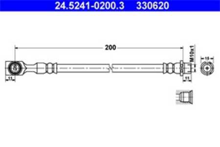 Bromsslang, Bakaxel, På bromsok, chevrolet,opel,vauxhall, 55 62 079, 90498331