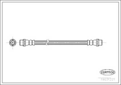 Bromsslang, Bakaxel, På hjulsidan, Fordonssida, mercedes-benz sprinter 4-t skåp [b904], 2D0611775A, 9044280435