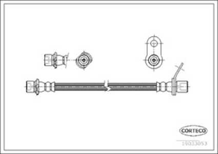 Bromsslang, Bakaxel vänster, Höger, toyota avensis, avensis kombi, avensis liftback, 9008094065